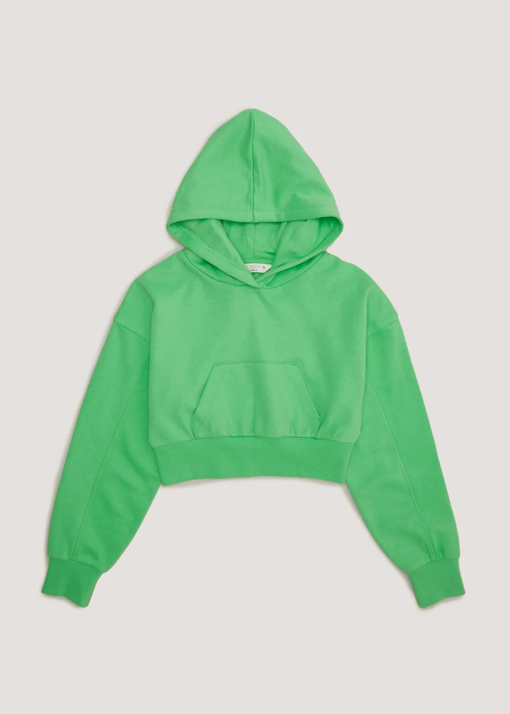 Girls Candy Couture Green Cropped Hoodie (9-16yrs) - 9 Yrs Image 1