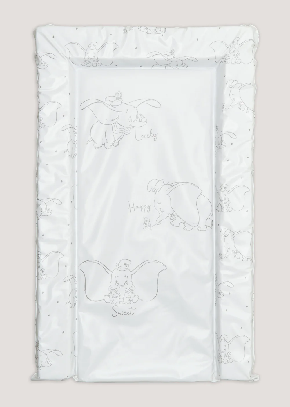 White Disney Dumbo Baby Changing Mat (30cm x 17cm x 2cm) - One Size Image 1