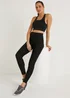 Souluxe Black Ruched Sports Leggings - 8 Image 5