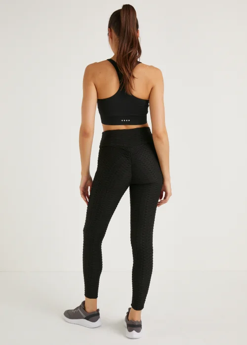 Souluxe Black Ruched Sports Leggings - 8 Image 3