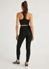 Souluxe Black Ruched Sports Leggings - 8 Image 3
