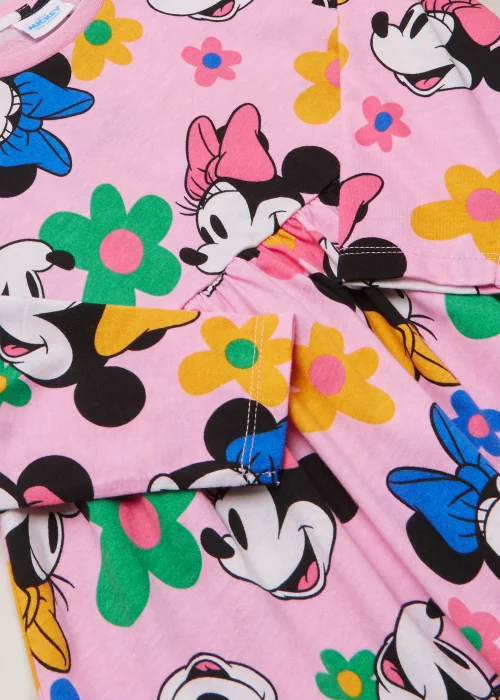 Girls Pink Disney Minnie Mouse Long Sleeve Jersey Dress (12mths-7yrs) - 2-3 Yrs Image 2