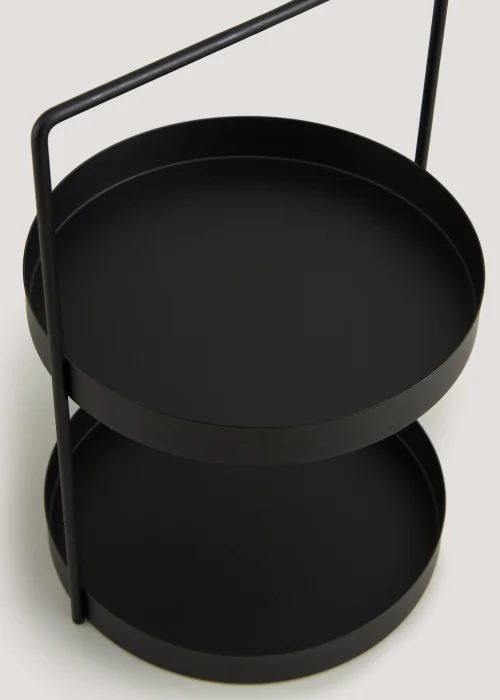 Black Metal 2 Tier Circle Caddy Image 2
