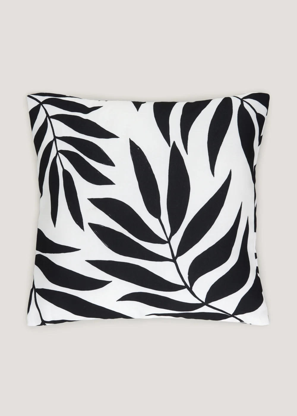 Black Leaf Outdoor Cushion (43cm x 43cm) Image 1