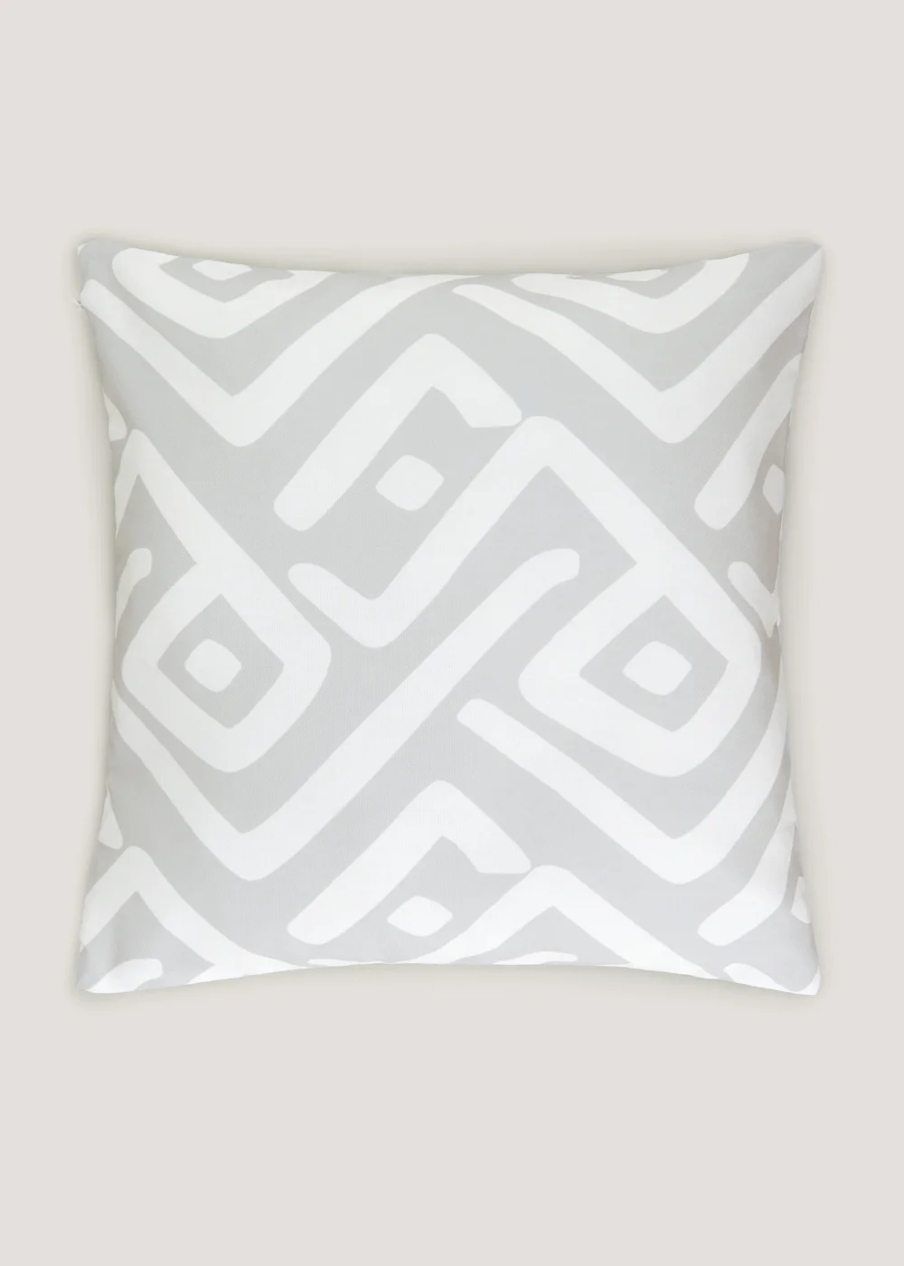 Grey Geometric Outdoor Cushion (43cm x 43cm) Image 1