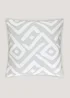 Grey Geometric Outdoor Cushion (43cm x 43cm) Image 1