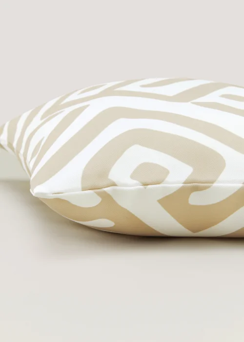 Beige Geometric Outdoor Cushion (43cm x 43cm) Image 2