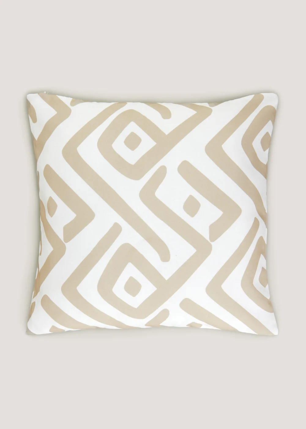 Beige Geometric Outdoor Cushion (43cm x 43cm) Image 1