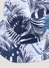 Blue & White Print Reversible Bucket Hat - S/M Image 2