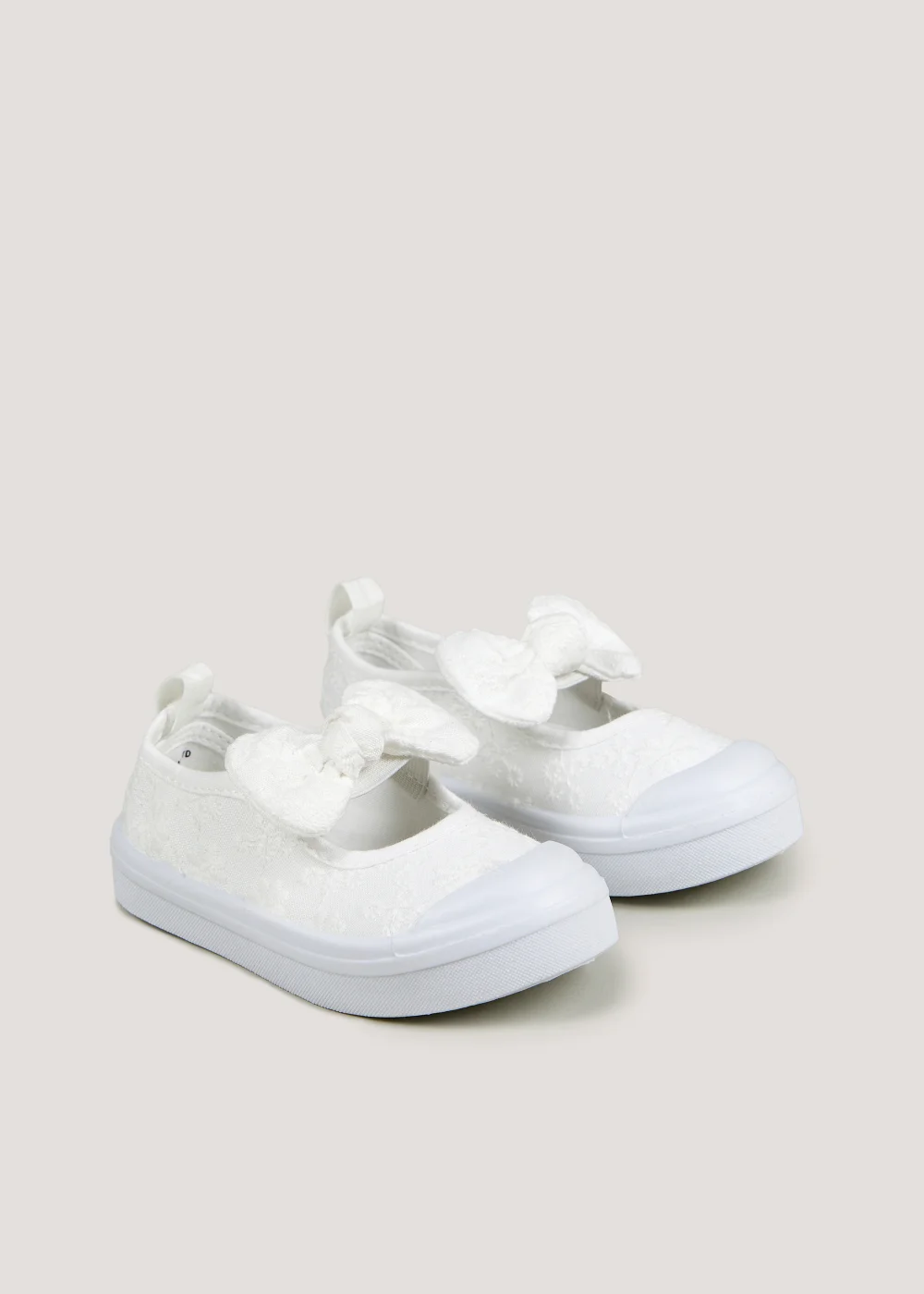 Girls White Bow Mary Jane Shoes (Younger 4-12) - Size 4 Infants Image 1