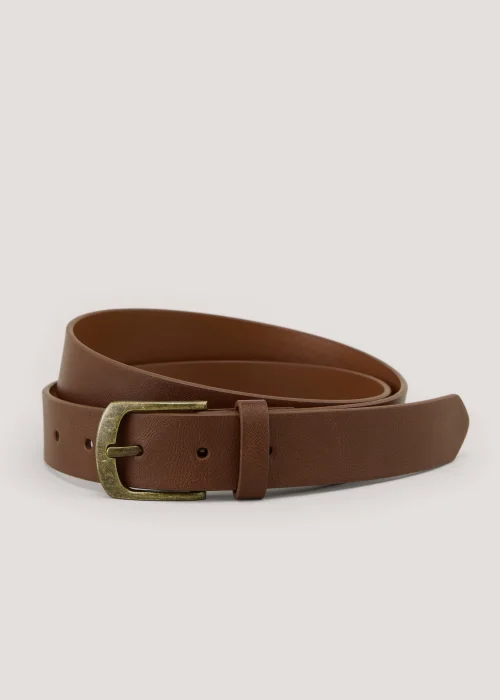 Tan PU Thin Belt - Small Image 1
