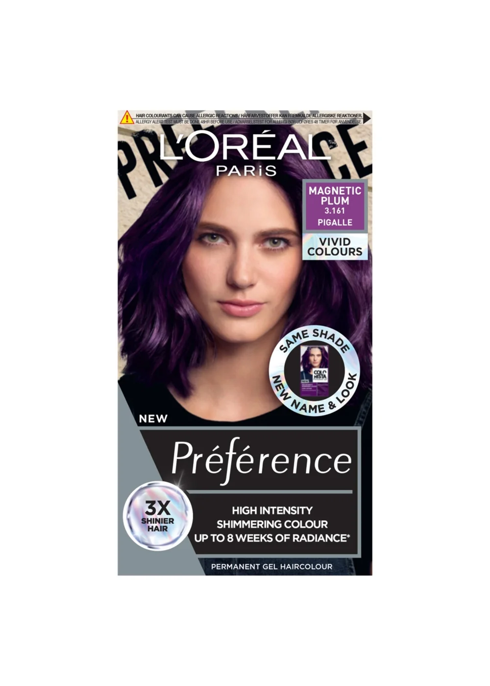 L'Oreal Paris Preference Vivid 3.161 Magnetic Plum Hair Dye Image 1