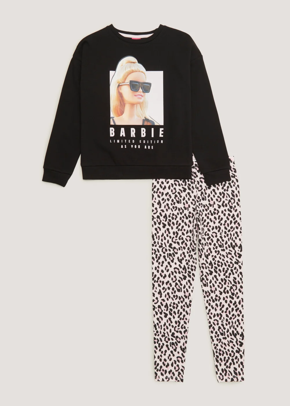 Girls Barbie Sweatshirt & Leggings Set (4-13yrs) - 4 Yrs Image 1