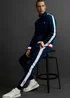 Y.O. Navy Side Stripe Zip Up Tracksuit Top - XS Image 4