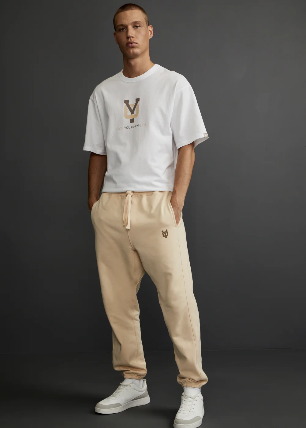 Y.O. Ecru Matching Joggers - Extra small Image 1