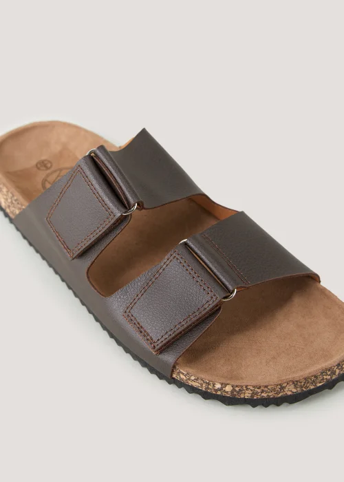 Brown Double Riptape Sandals - Size 6 Image 2