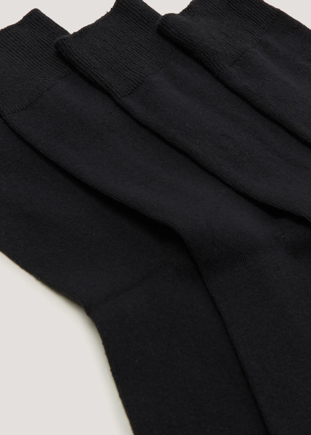4 Pack Plain Black Socks - 6-8.5 Image 2