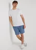 Blue Linen Blend Cargo Shorts - S Image 2