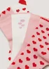 Girls 5 Pack Pink Heart Ankle Socks (Younger 6-Older 5.5) - Sizes 6 - 8.5 Image 2