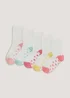 Girls 5 Pack White Heart Ankle Socks (Younger 6-Older 5.5) - Sizes 6 - 8.5 Image 1