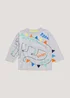 Boys Grey Crocodile Longline T-Shirt (9mths-6yrs) - Age 9 - 12 Months Image 1
