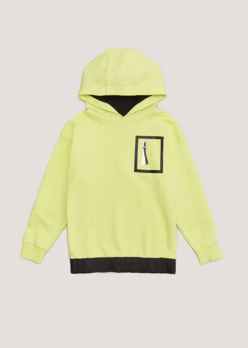 Boys Lime Oversized Hoodie (4-13yrs) - 7 Yrs Image 1