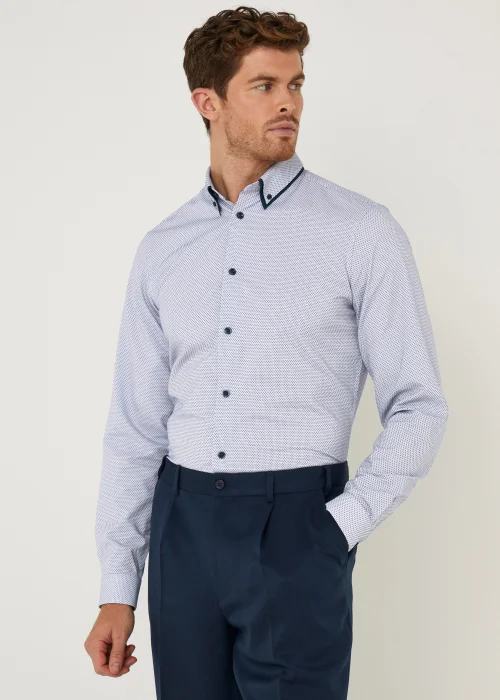 Taylor & Wright Blue Double Collar Shirt - Small Image 1