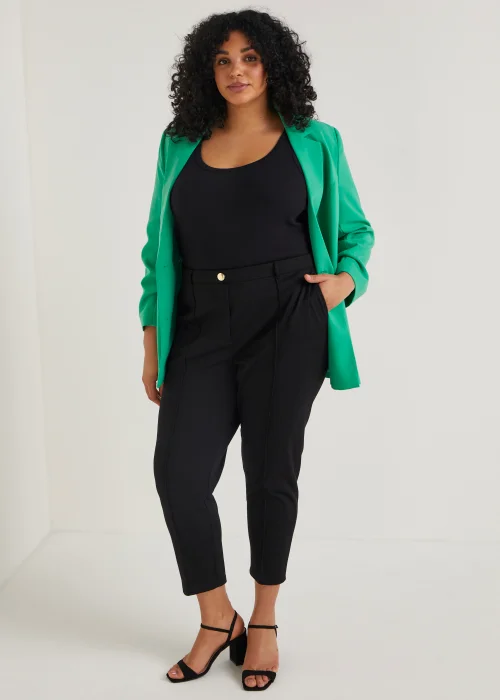 Papaya Curve Black Ribbed Vest Top - 18 Image 4