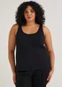 Papaya Curve Black Ribbed Vest Top - 18 Image 1