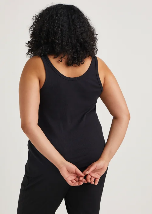 Papaya Curve Black Ribbed Vest Top - 18 Image 3