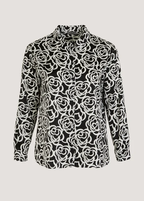 Papaya Curve Monochrome Floral Satin Shirt - 18 Image 2