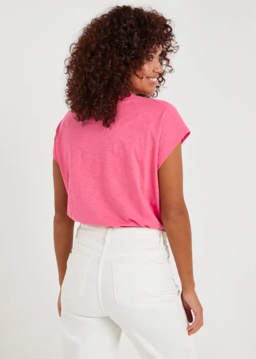 Pink Longline Essential T-Shirt - Small Image 3