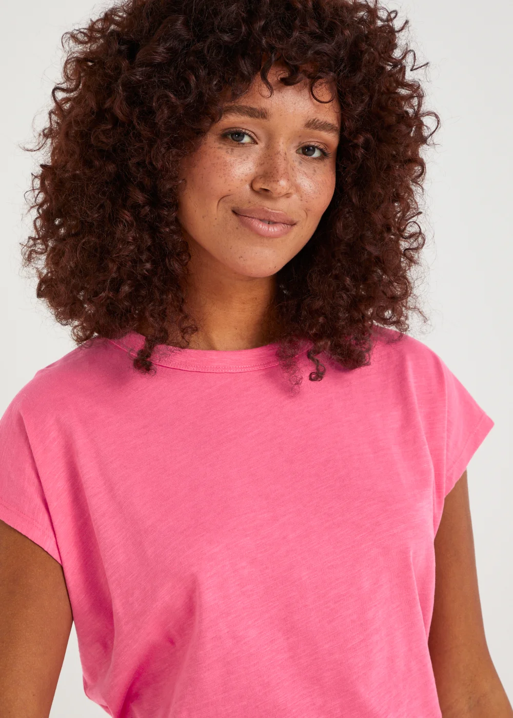 Pink Longline Essential T-Shirt - Small Image 2