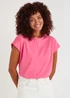 Pink Longline Essential T-Shirt - Small Image 1