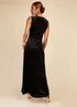 Little Mistress Black Velvet Dew Drop Maxi Dress - 10 Image 4