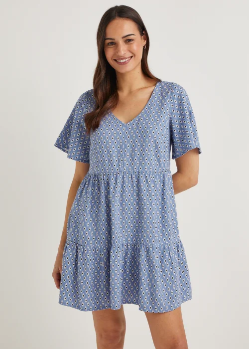 Blue Tiered Dress - 8 Image 1