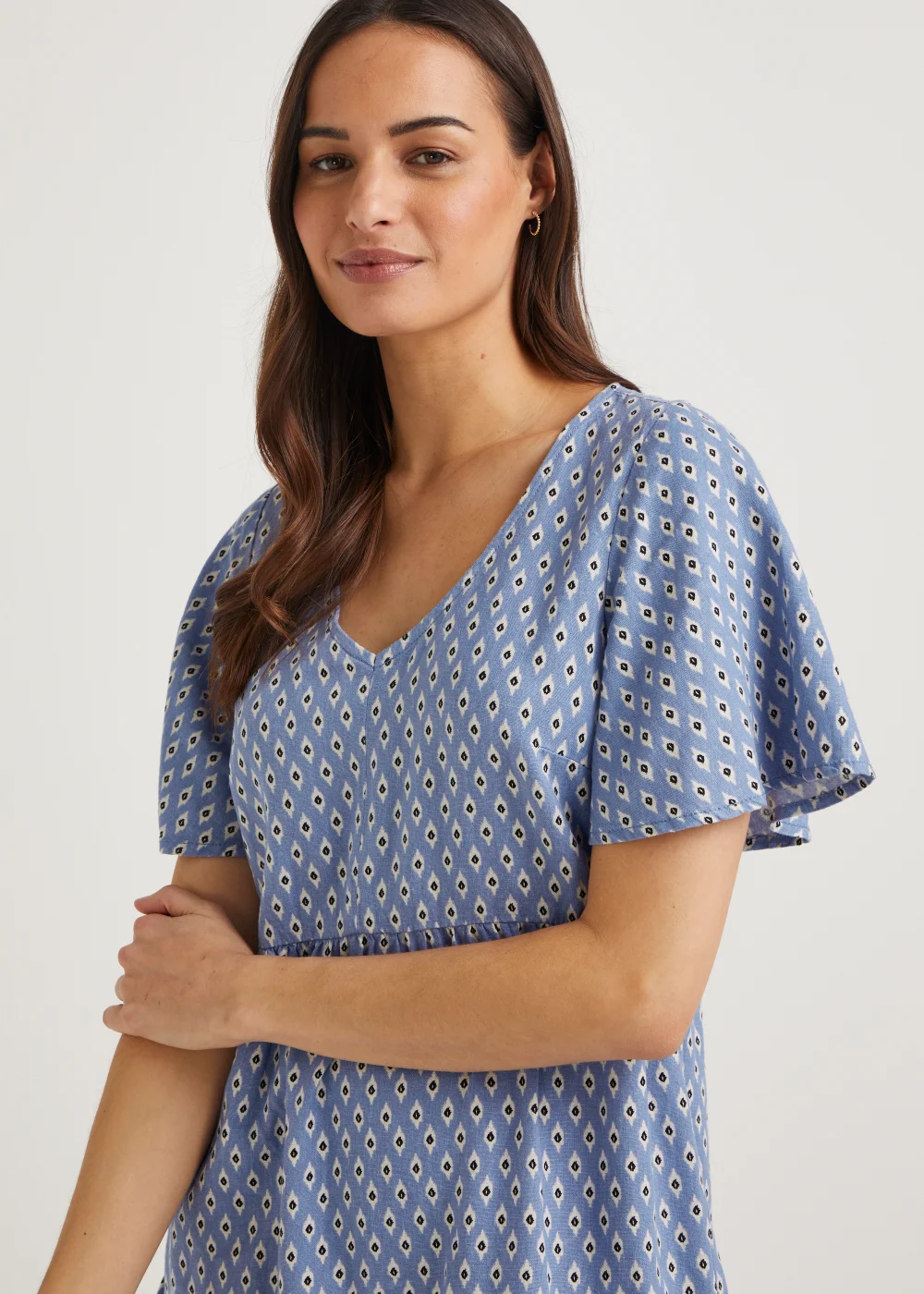 Blue Tiered Dress - 8 Image 5