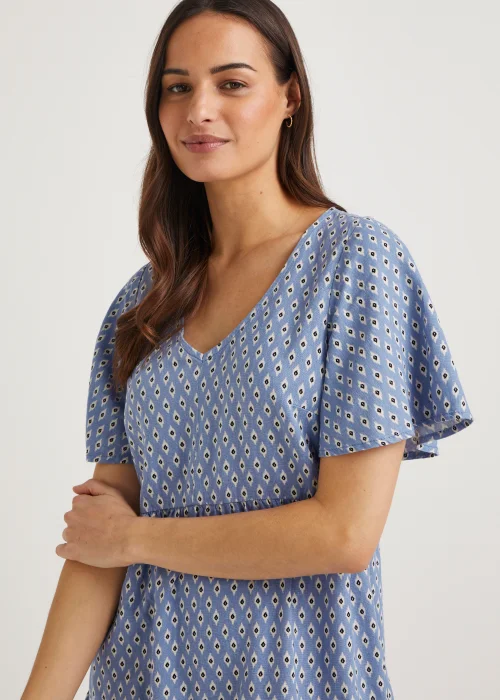 Blue Tiered Dress - 8 Image 5