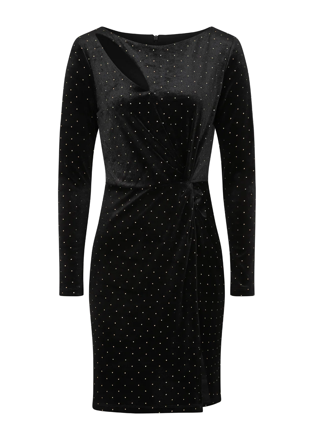 Little Mistress Black Velvet Dew Drop Mini Dress - 6 Image 2