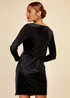 Little Mistress Black Velvet Dew Drop Mini Dress - 6 Image 4