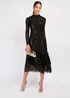 Girls on Film Black Copper Foil Mesh Maxi Dress - 6 Image 1