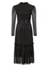 Girls on Film Black Copper Foil Mesh Maxi Dress - 6 Image 2