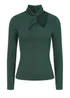 Girls on Film Emerald Green Ribbed Long Sleeve Top - Size 6 Image 2