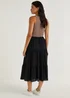 Black Check Tiered Skirt - Size 8 Image 5