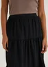 Black Check Tiered Skirt - Size 8 Image 4