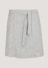 White Stripe Linen Blend Mini Skirt - Size 8 Image 2