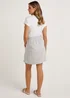White Stripe Linen Blend Mini Skirt - Size 8 Image 4