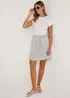 White Stripe Linen Blend Mini Skirt - Size 8 Image 3