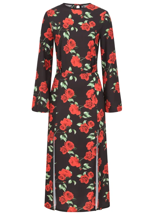 Girls on Film by Dani Dyer Black Floral Crepe Maxi Dress - 6 Image 2