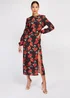 Girls on Film by Dani Dyer Black Floral Crepe Maxi Dress - 6 Image 1
